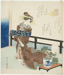 No. 6: Flower of the Capital (Miyako no hana), from the series "A Comparison of...", late 1820s. Creator: Yanagawa Shigenobu II.