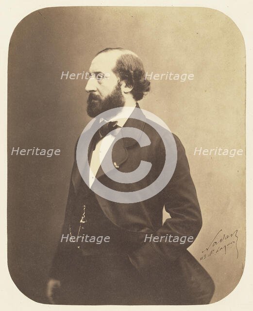 Portrait of Émile Augier (1820-1889), 1857. Creator: Nadar, Gaspard-Félix (1820-1910).