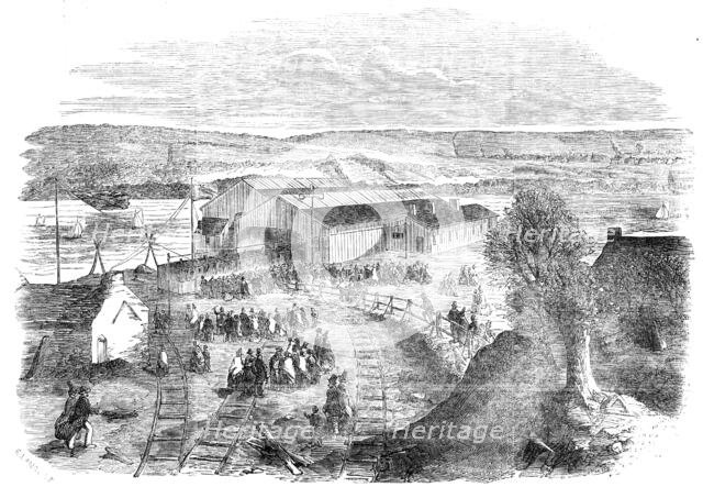 Opening of the South Wales Extension Railway, to Milford Haven, 1856.  Creator: Ebenezer Landells.