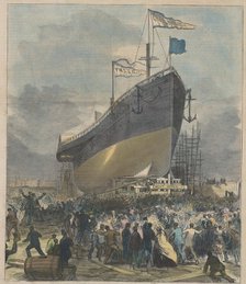 Launch of the Sea Steamer "Great Republic", pub.  24 November 1866. Creator: Charles Parsons  (1821 - 1910).