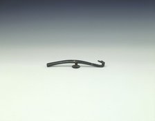 Inlaid bronze garment hook, Western Han dynasty, China, 206 BC-8 AD. Artist: Unknown