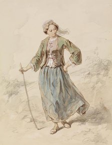 Peasant Girl, 1859-1865. Creator: Paul Gavarni.
