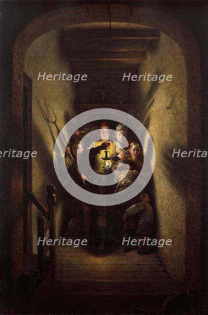 The Night Alarm: the Advance!, 1871. Creator: Charles West Cope.