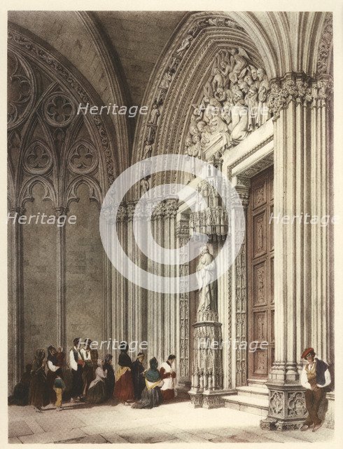 Gate under Pamplona Cathedral.