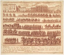 Entry of the Prince of Saxony with his Wife into Dresden on September 2, 1719, af..., ca. 1700-1755. Creator: Adolf van der Laan.