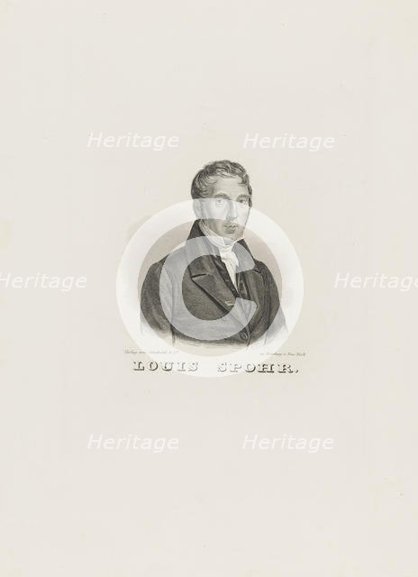 Portrait of Louis Spohr (1784-1859), c. 1830-1840. Creator: Anonymous.