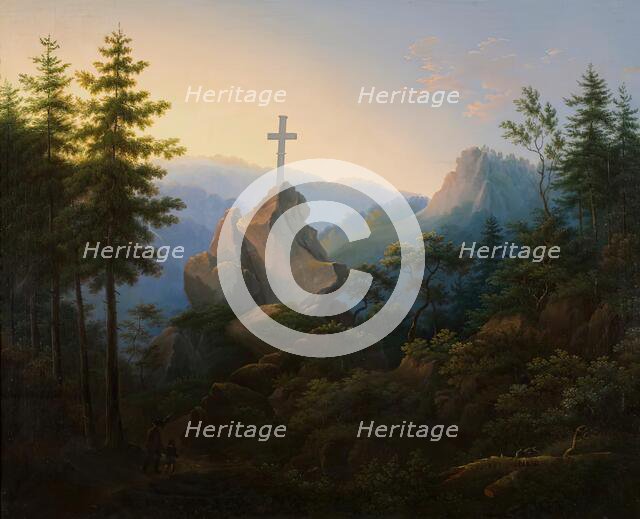 The Ilsenstein at the foot of the Brocken in the Harz Mountains, 1830. Creator: Hermann Josef Neefe.