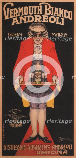 Vermouth Bianco Andreoli, 1919. Artist: Bresciani, Attilio (1879-1943)