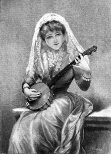 A Banjo Recital, by H. Saunders, 1890. Creator: R. Taylor.