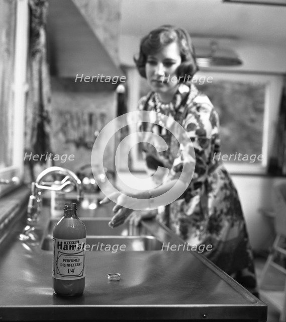 Hamax disinfectant, marketing shot, 1963.  Artist: Michael Walters