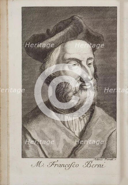 Portrait of the poet Francesco Berni (1497-1536) , c1760. Creator: Baratti (Baratta); Antonio (1724-1787).