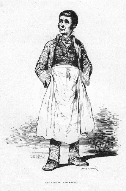 The hospital attendant, 19th century. Artist: Unknown