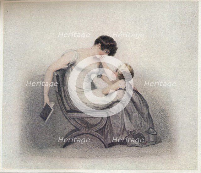 'Mamma, Don't Make Me Beg in Vain, Please Read That Pretty Book Again', c1808. Artist: Adam Buck.