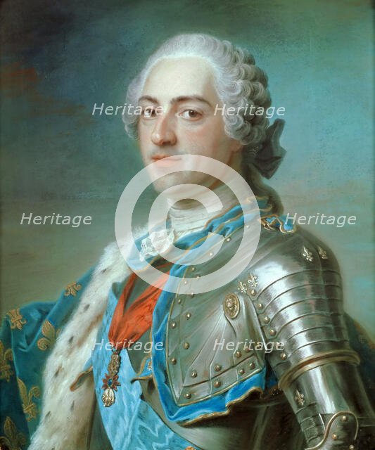 Portrait of the King Louis XV of France (1710-1774), ca 1748. Creator: La Tour, Maurice Quentin de (1704-1788).