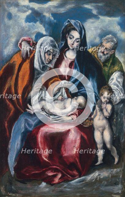 The Holy Family with Saint Anne and the Infant John the Baptist, c. 1595/1600. Creator: El Greco.