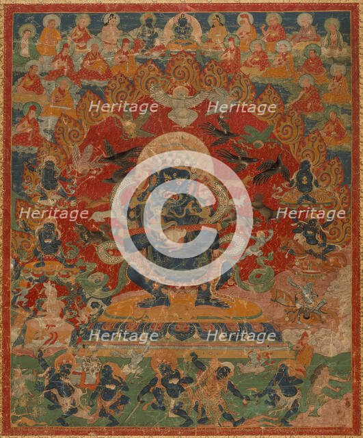 Mahakala and Companions, c1700. Creator: Anon.