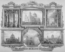 Six views of St Paul's Cathedral, City of London, 1830. Artist: Anon