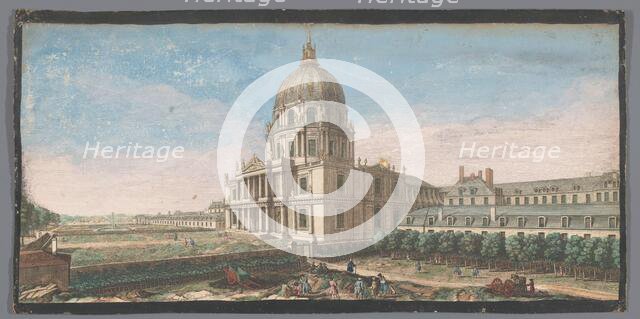 View of the Hôtel des Invalides in Paris, 1700-1799. Creators: Anon, Jacques Rigaud.