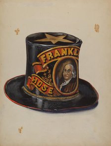 Fireman's Hat, c. 1937. Creator: Page Coffman.