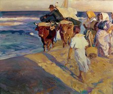  'Taking the Boat', oil by Joaquín Sorolla.