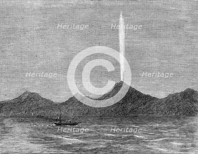 The Comet in the Southern Hemisphere, as viewed from the Wellington, Queen Charlotte's Sound, 1880. Creator: Unknown.