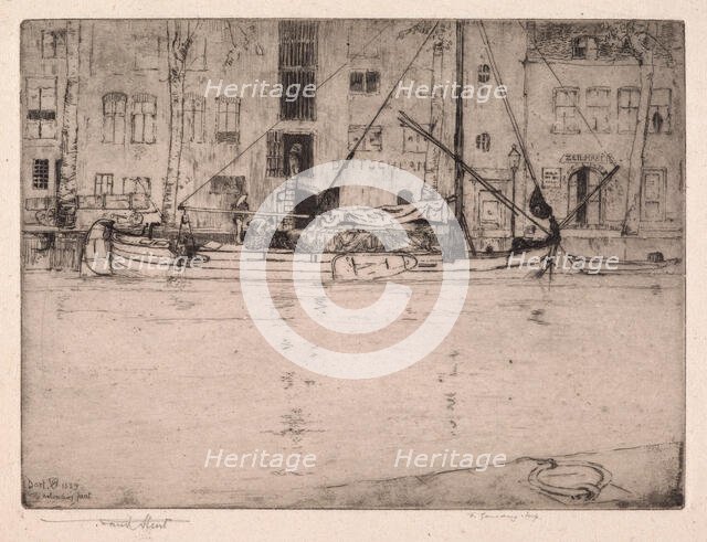 Unloading Peat, Dort, 1889. Creators: Frank Short, F. Goulding.