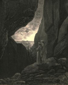 'By that hidden way my guide and I did enter, to return to the fair world', c1890.  Creator: Gustave Doré.