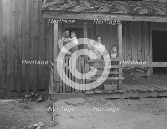 Tenant family with six children who are rural rehabilitation clients, Greene County, Georgia, 1937. Creator: Dorothea Lange.