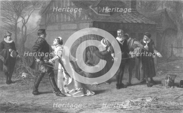 'The Duel Interrupted', c1886.  Artist: Herbert K Bourne.