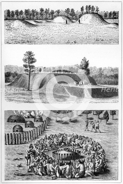 Native American archaeological sites, USA, 1901. Artist: Unknown