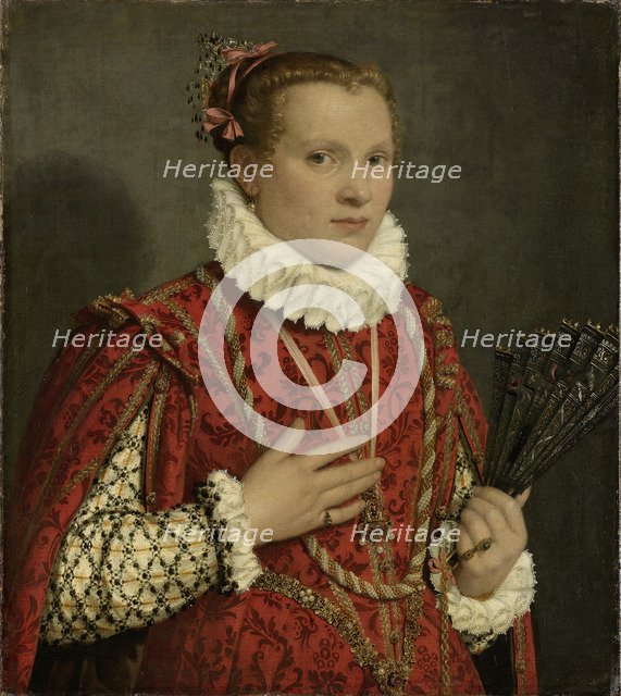 Portrait of a Young Woman, 1560-1578. Artist: Moroni, Giovan Battista (1520/25-1578)