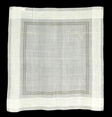 Handkerchief, American, third quarter 19th century. Creator: Unknown.