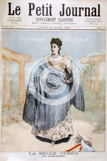 La Belle Otero, Spanish born dancer, actress and courtesan, 1894. Artist: Unknown