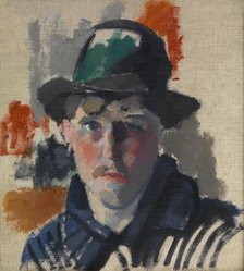 Self Portrait in a Green Hat, 1915. Creator: Rik Wouters.