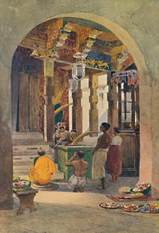 'The Temple of the Tooth, Kandy - Interior', c1880 (1905). Creator: Alexander Henry Hallam Murray.