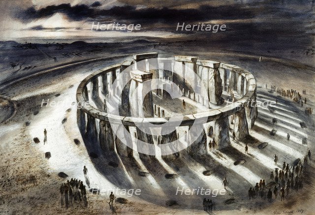 Stonehenge 1000BC, (c1960s). Artist: Alan Ernest Sorrell.