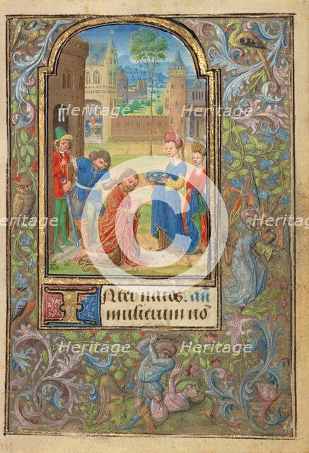 The Beheading of Saint John the Baptist; Prayer Book of Charles the Bold, 1469. Creator: Lieven van Lathem.