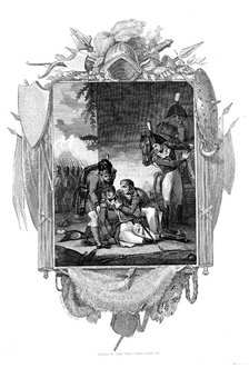 Death of Lieutenant-General Sir John Moore, British soldier, La Coruna, Spain, 1809. Artist: Unknown