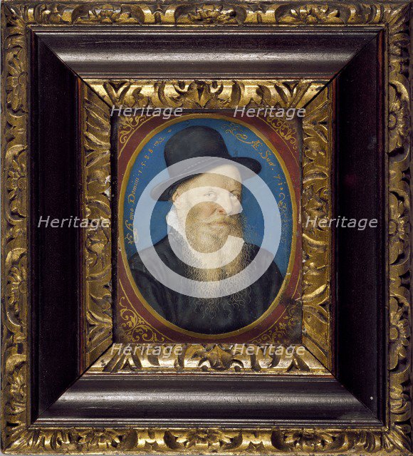 Elderly Man in a black Hat, 1588. Artist: Isaac Oliver I.