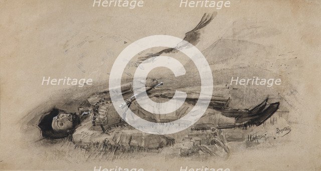 Illustration to the poem Ismail-Bey by M. Lermontov, 1889-1891. Artist: Vrubel, Mikhail Alexandrovich (1856-1910)