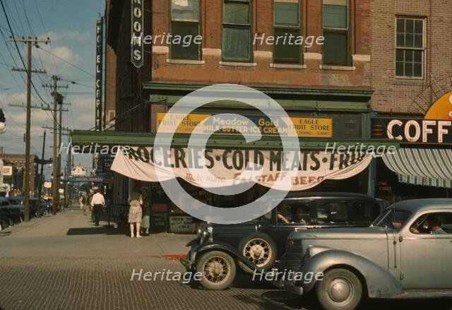 Eagle Fruit Store and Capital Hotel, Lincoln, Nebraska, 1942. Creator: John Vachon.