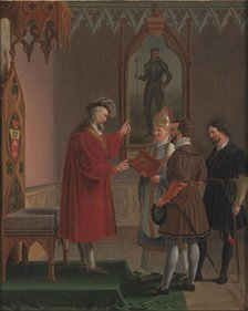 Adolf, Duke of Schleswig-Holstein, Declines the Offer to Accede to the Danish Throne..., 1825-1826. Creator: Martinus Rorbye.