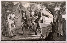 'The Humorous Diversion of the Country Play at Blindmans Buff', Vauxhall Gardens, London, c1745. Artist: Anon
