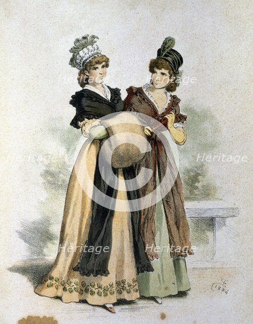 Female costumes from 1798. Creator: Planas, Eusebi (1833-1897).