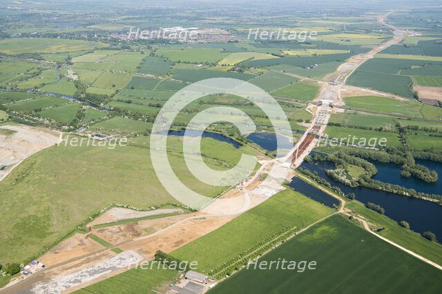 A14 Cambridge to Huntingdon road improvement scheme, near Offord Hill, Cambridgeshire, 2018. Creator: Historic England.