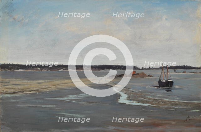 The Ice in March, 1880. Creator: Fanny Churberg.