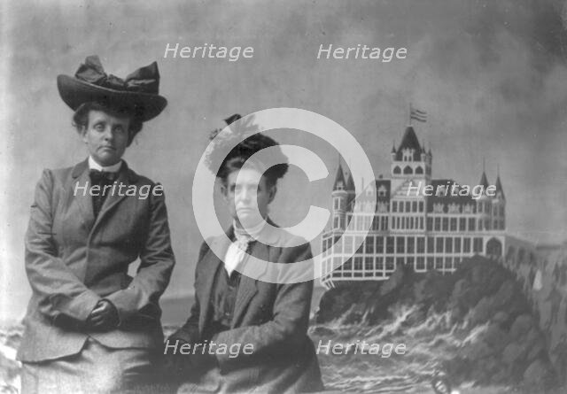 Frances Benjamin Johnston, with Maddie (her mother), 1903. Creator: Unknown.