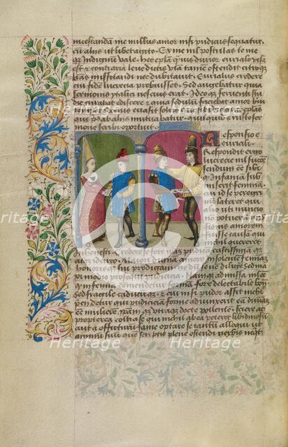 An Exchange of Letters between Euryalus and Lucretia, about 1460-1470. Creator: Unknown.