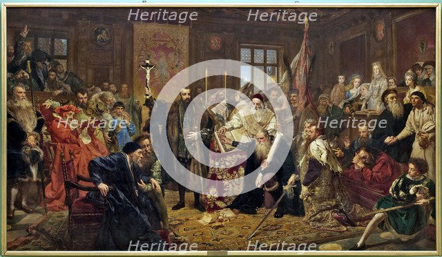 The Union of Lublin, 1869. Artist: Matejko, Jan Alojzy (1838-1893)