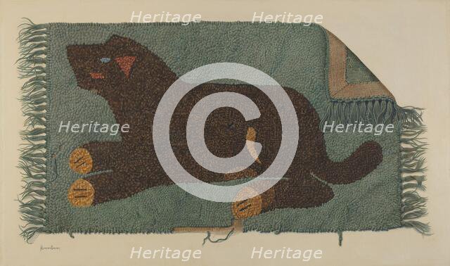 Hooked Rug, c. 1937. Creator: H. Langden Brown.